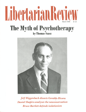 Headline reads: The Myth of Psycotherapy by Thomas Szasz. 
