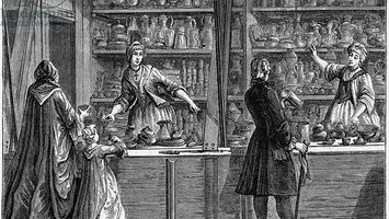 An eighteenth century merchant shop