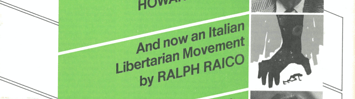 Three article titles and authors are listed on the cover next to images in big green boxes. They read: The Man Behind the Tax Revolt: an interview with Howard Jarvis, And now an Italian Libertarian Movement by Ralph Raico, Martyrs of the new prohibition by Justin Raimondo. 