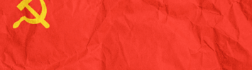 The red flag of the Soviet Union. 